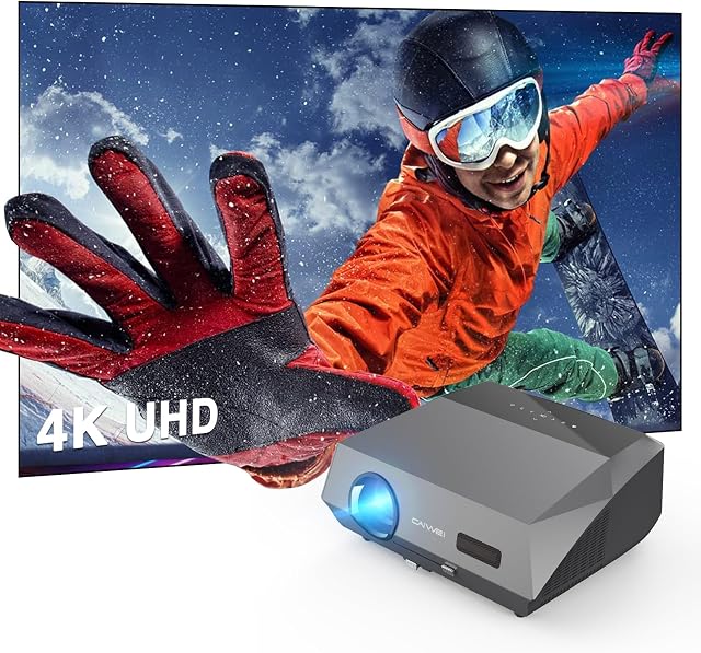 Auto Focus Projector 4K WiFi6 HDR,Smart Daylight 5G Projector 1200ANSI High Lumens with Bluetooth HDMI USB Ethernet Apps,LED Native 1080P Ceiling Mounted Projector for Home Cinema Gaming Outdoor Movie