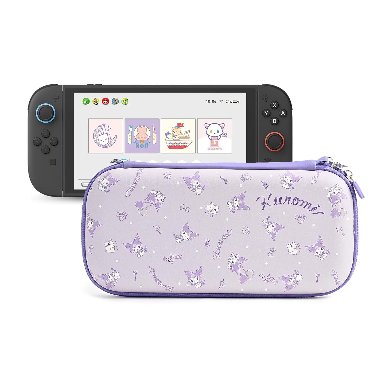 Kuitmor Slim Carrying Case Compatible with Switch 2 (2025), Hardshell Storage Bag with 12 Game Card Slots, Portable Case for Switch 2 Console and Game Accessories - KLM