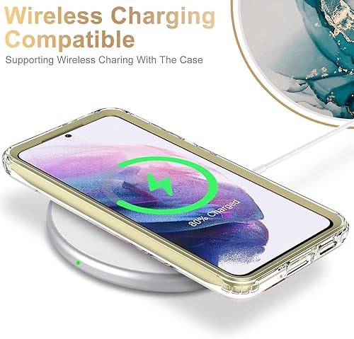 Miniatura 6 de ESDOT - Funda protectora para celular Samsung Galaxy S21, de grado militar, resiste caídas de 21 pies (probado), con diseños modernos, para niñas o