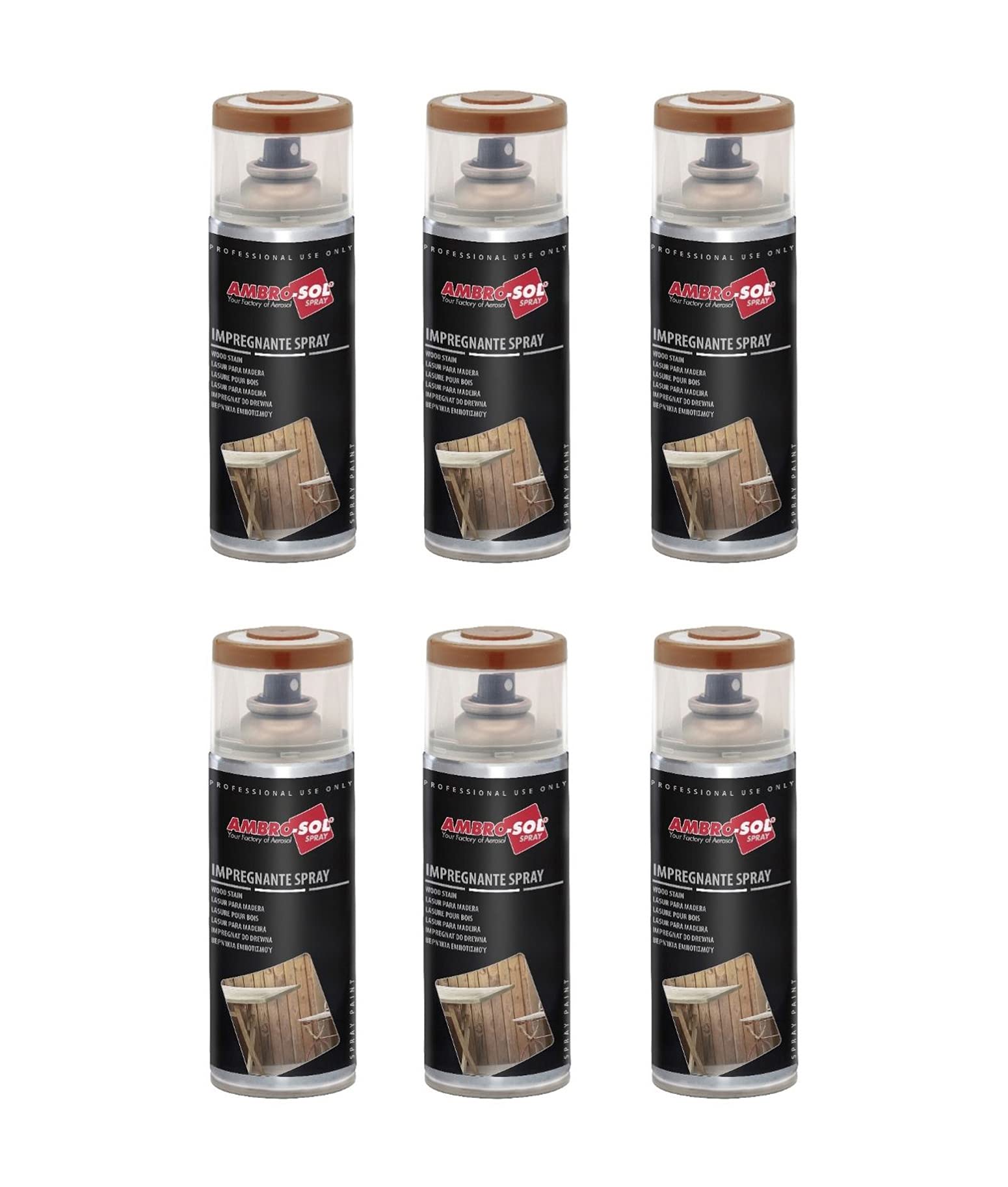 Spray Blanco Ambro-Sol V407BI para Manchas en Madera 400ml (6 uds)