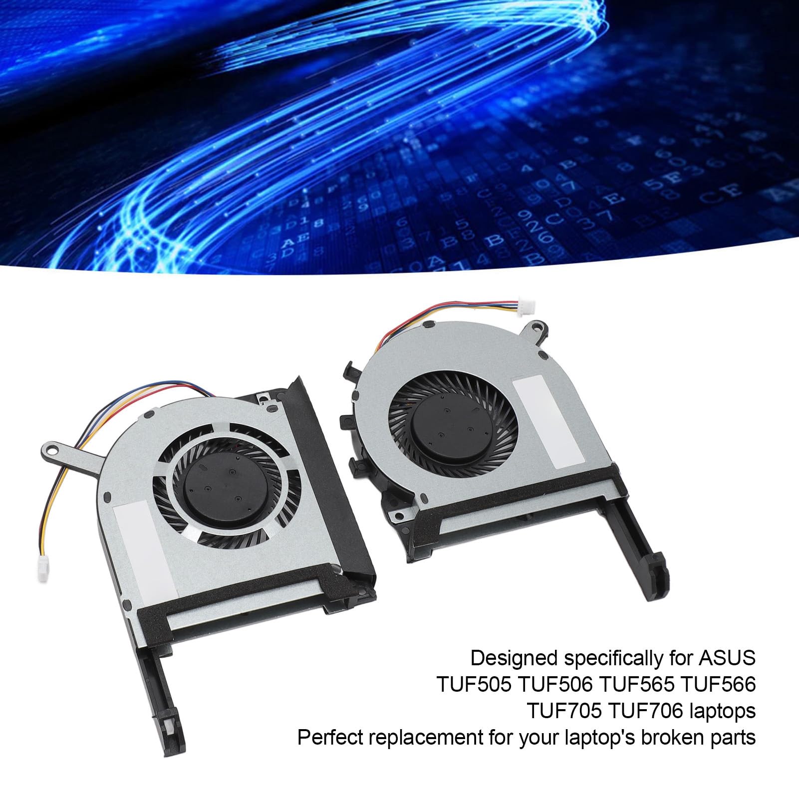 Garsent Ventilateur de Refroidissement pour Ordinateur Portable, pour TUF505 TUF506 TUF565 TUF566 TUF705 TUF706, Ventilateur de Refroidissement pour (Ventilateur de Refroidissement