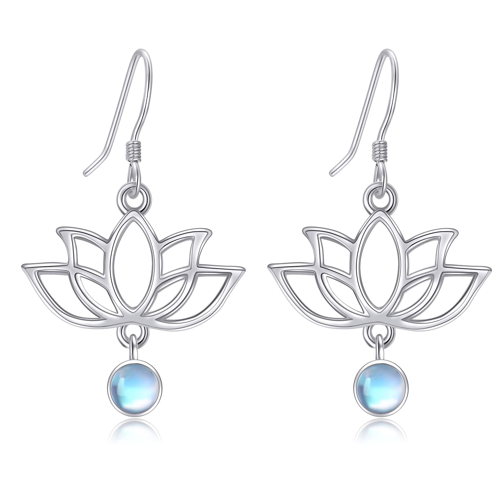 lotus/Pressed Flower/Shamrock/Forget Not Me/Four Leaf Clover/Tree of Life/Cross/Rose/Earring 925 Sterling Silver Astronaut/Raccoon/Moth/Sunflower