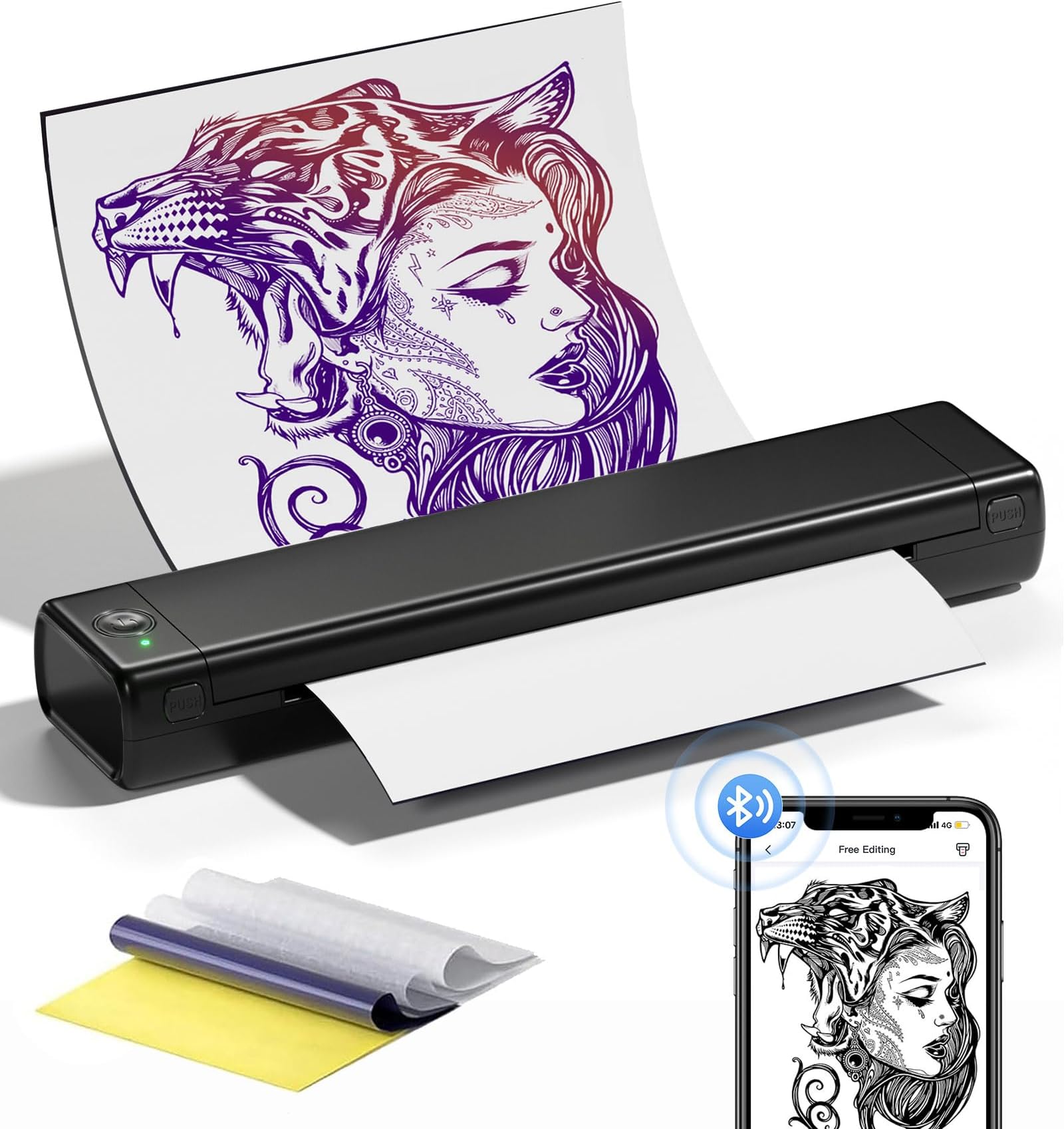 Phomemo TP81 Tattoo Printer, Stencil Printer Rechargeable