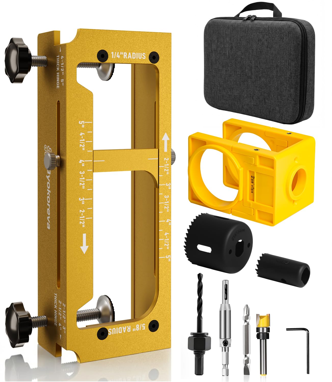 Byokoreva Door Hinge Jig with Lock Installation Kit