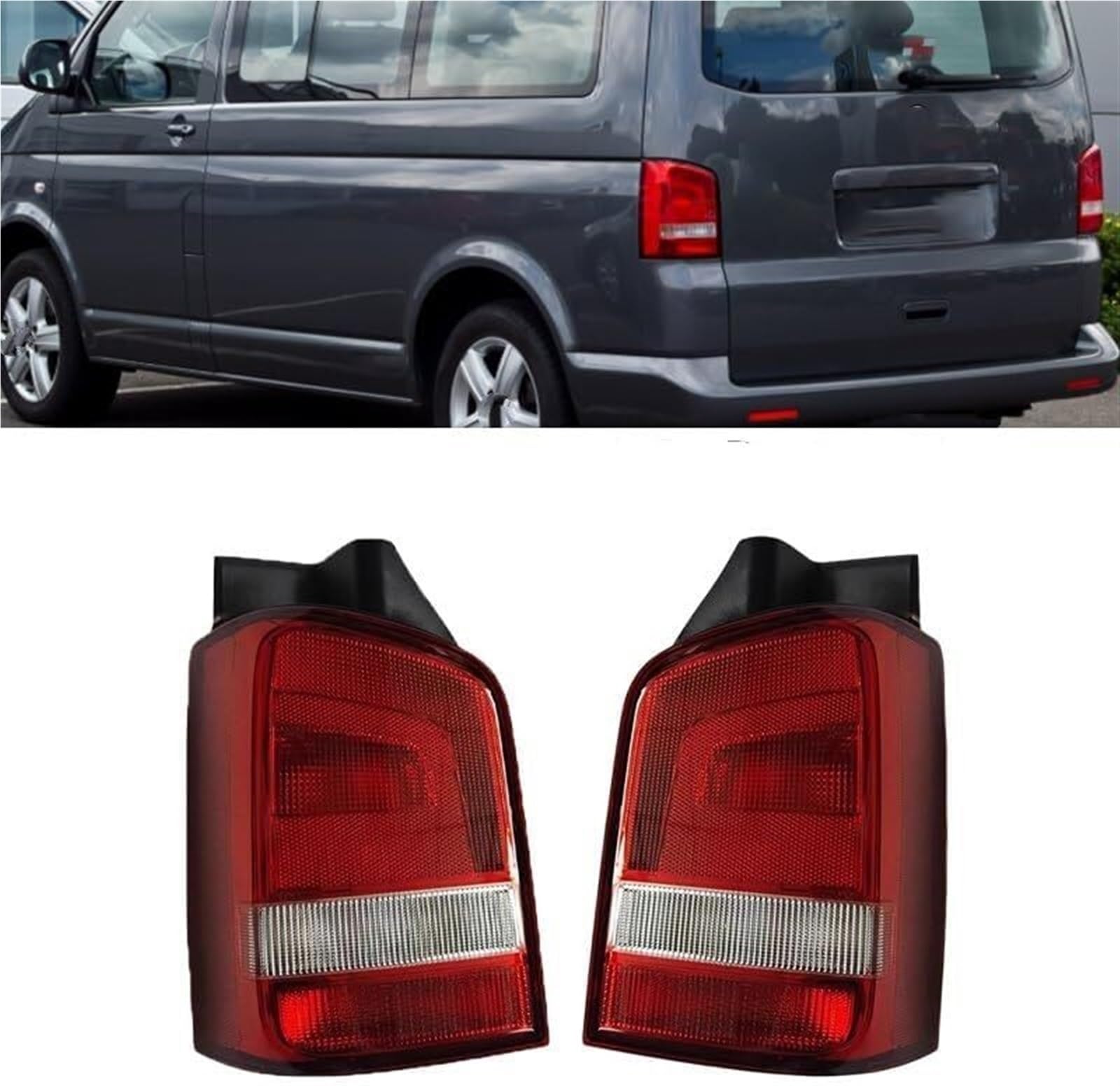Generisch Rücklicht 7E5945095E Auto Hinten Rücklicht Bremslicht Lampe 7E5945096E Für VW T5 T6 Für Multivan Für Transporter 2010-2015(Right)