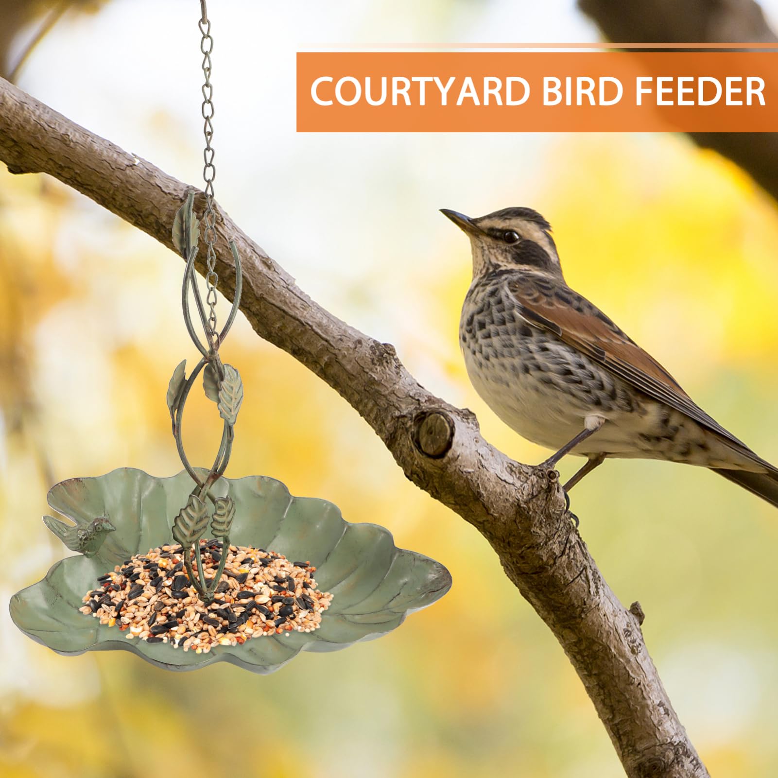 Toyvian Hängender Vogelwasserfutterspender Aus Eisenkunst Im Garten Vogelfütterungswerkzeug Zum Aufhängen Hängender Futterspender Im Freien Für Kanarienvögel Und Papageien