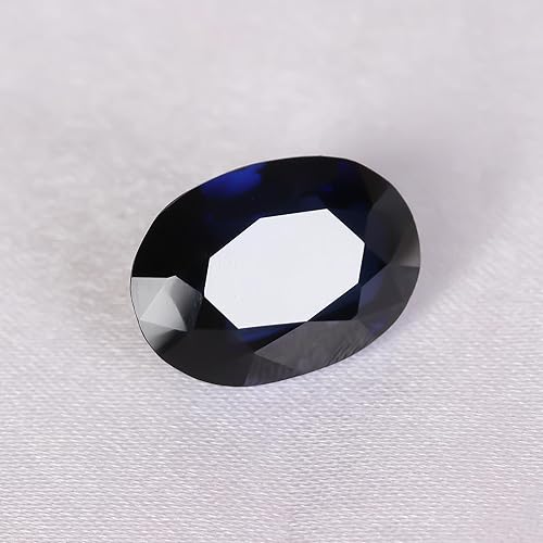Miniatura 4 de REAL-GEMS Zafiro azul de Cachemira certificado 14.65 Ct. piedra preciosa facetada de talla ovalada para anillo, Gema, zafiro
