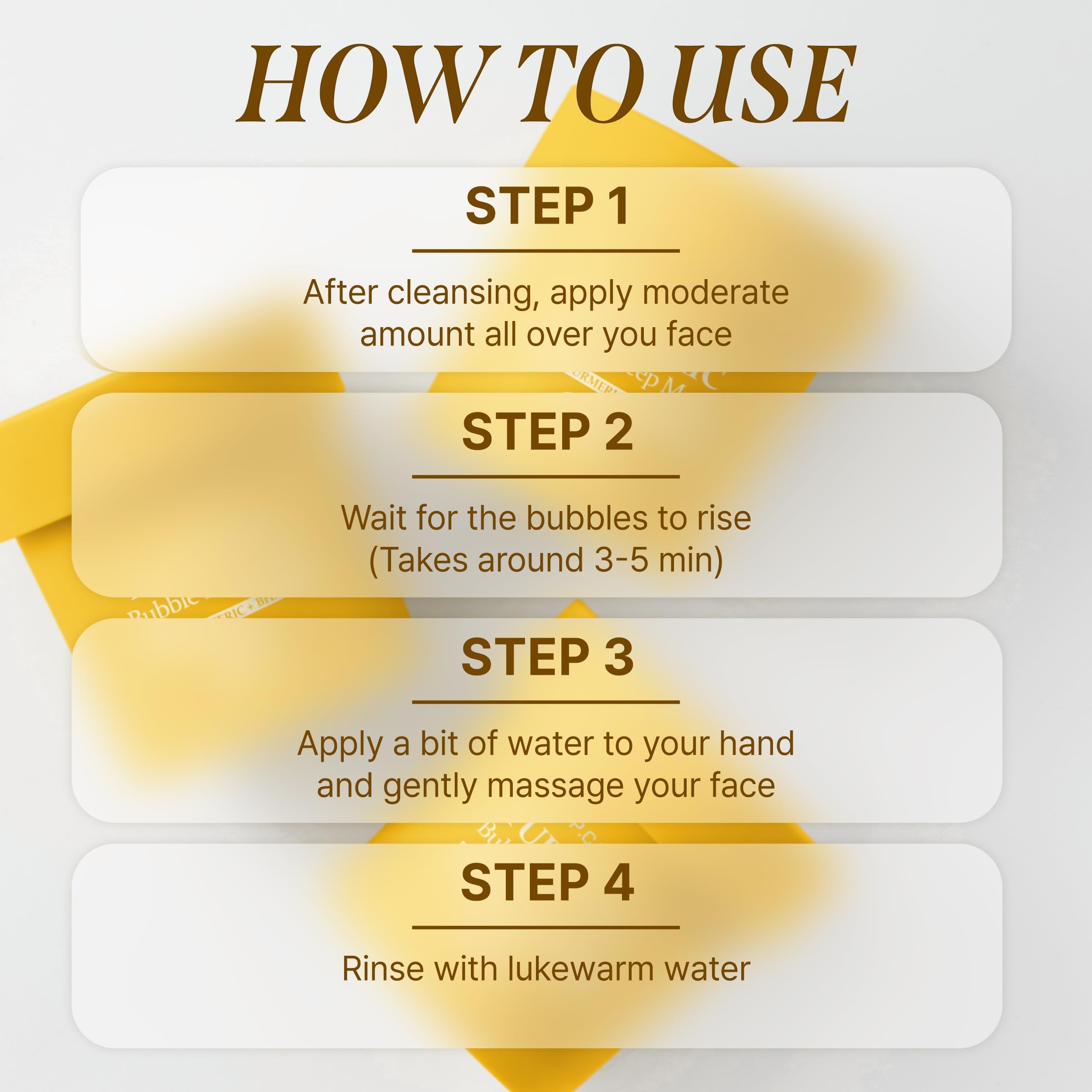 Mascarilla limpiadora de burbujas con cúrcuma (90 g) – Limpieza profunda con AHA y ácido salicílico; calma el enrojecimiento, ilumina el rostro y equilibra la grasa (mascarilla de enjuague)