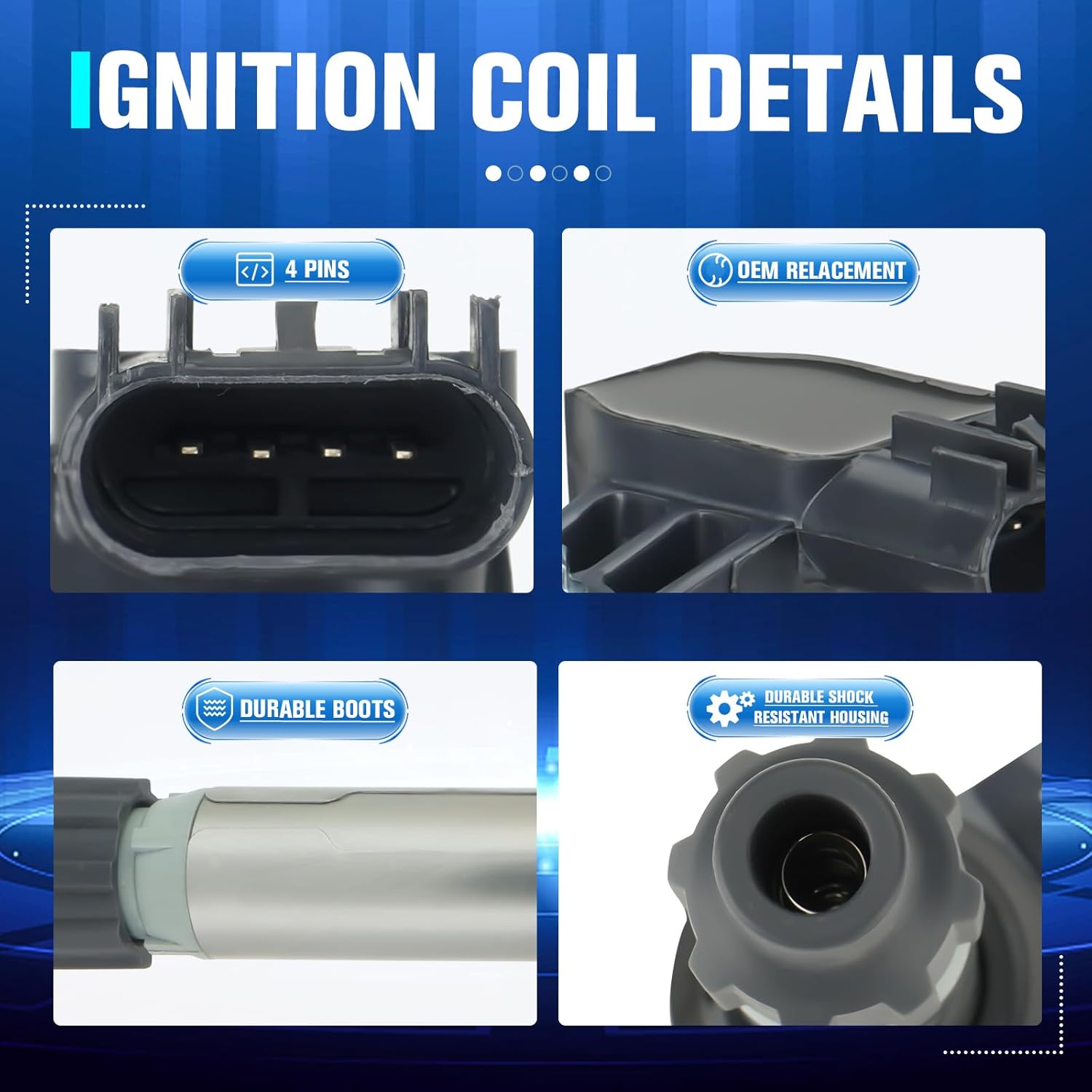 Set of 6 Ignition Coil and 6 Iridium Spark Plug Compatible with Buick Cadillac Chevy GMC CTS SRX XTS Camaro Equinox Impala Terrain GMC Acadia Replacement for GN10494 D515C UF569 C1555