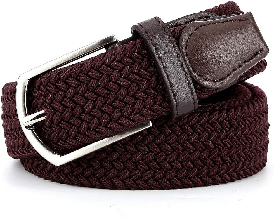 Braided Canvas Woven Elastic Stretch Belts for Men/Women/Junior with Multicolored - Image 3