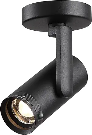 Opulux 12W LED Dimmable Zoomable Ceiling Spotlight, Warm White 3000K, CRI 97, Black