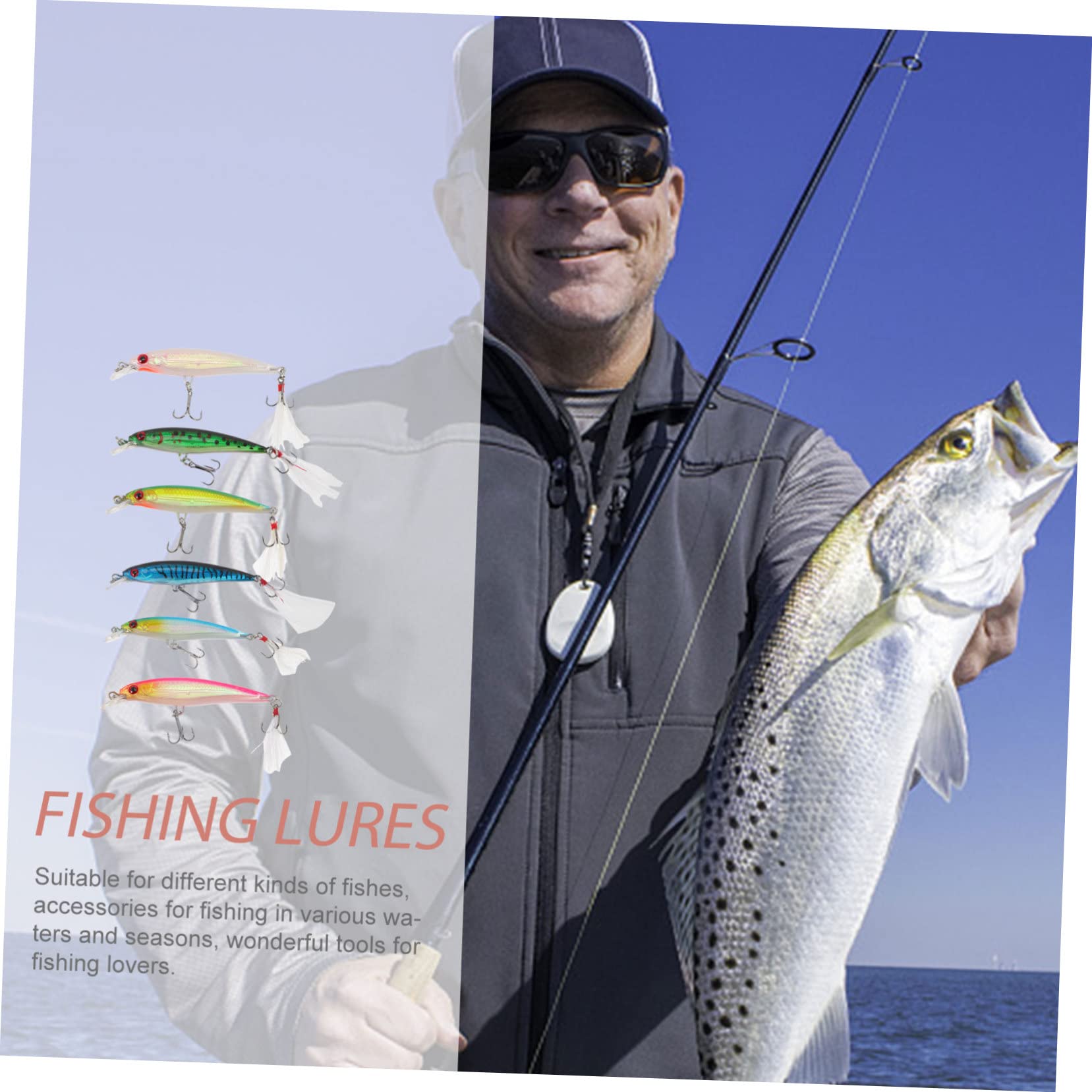 Mipcase 30 Pz Esca Finta Luya Piccole Esche Affondanti Esca Dura Fornitura di Pesca Esca per Pescare Esca per Pesci in Metallo Esca per Pesciolini Piccolo ABS 8 g Artificiale Attrezzatura