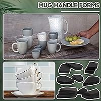 Vista 3 de 40 Pcs Pottery Mug Handle Molds Pottery Tools for Clay DIY Mug Handle Forms Various Shapes and Sizes Clay Tools Pottery Tools and Supplies for Craft