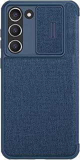 نيلكن جراب جلد من كين برو (جلد وقماش) مصمم لهاتف سامسونج جالاكسي S23 - ازرق ايليت، حافظة بسيطة