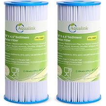 AQUALINK PPL10BB 10" x 4.5" Whole House Pleated Sediment Filter for Well Water, Replacement Cartridge for GE FXHSC, Culligan R50-BBSA, Pentek R50-BB, WFHDC3001, W50PEHD, GXWH40L, 2PACK