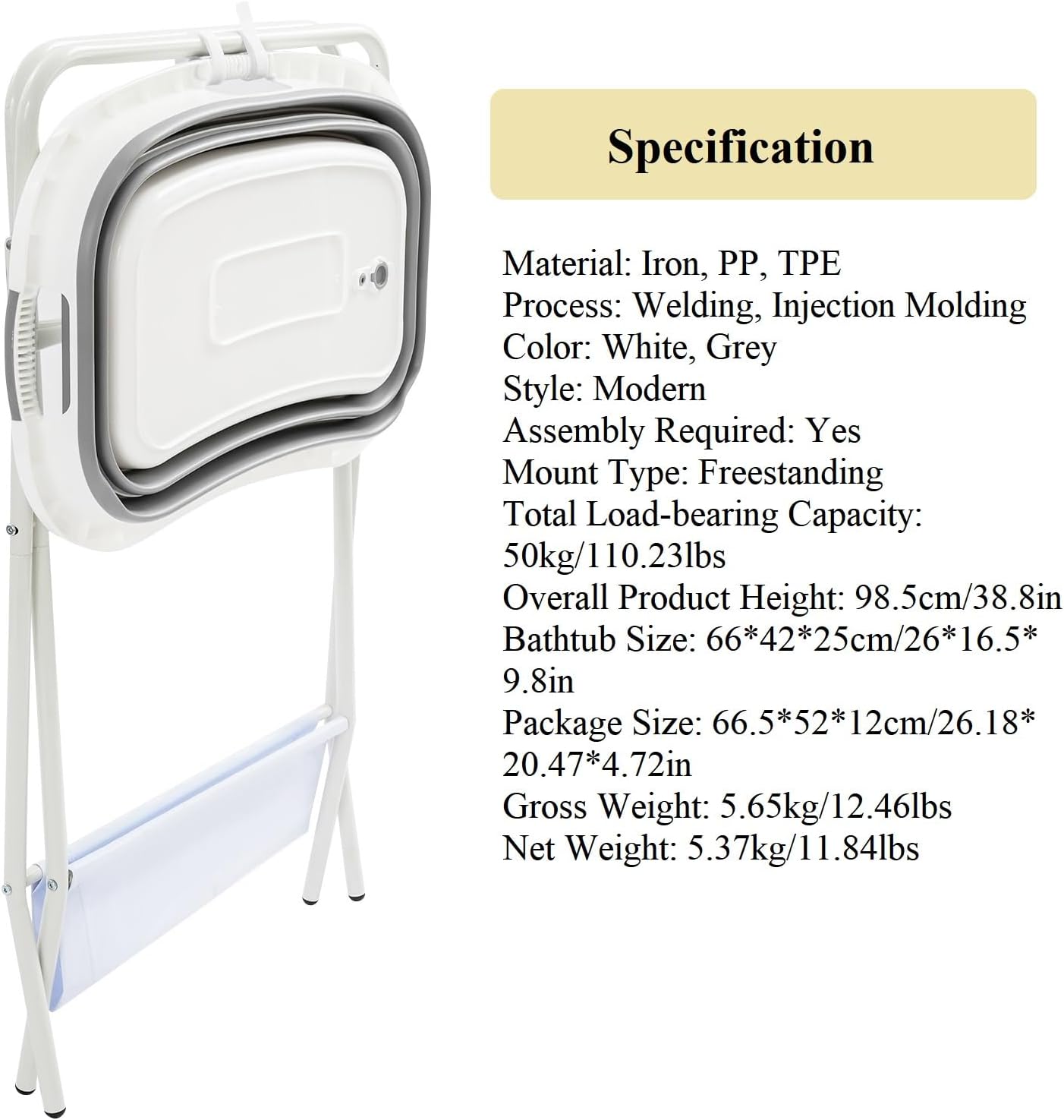 CNCEST 2 in 1 Dog Bath Tub Dog Washing Station for Bathing and Grooming, Elevated Collapsible Foldable Pet Bath with Drainage Tube, Portable Shower Bathtub for Small Dogs Cats Pet, Indoor and Outdoor