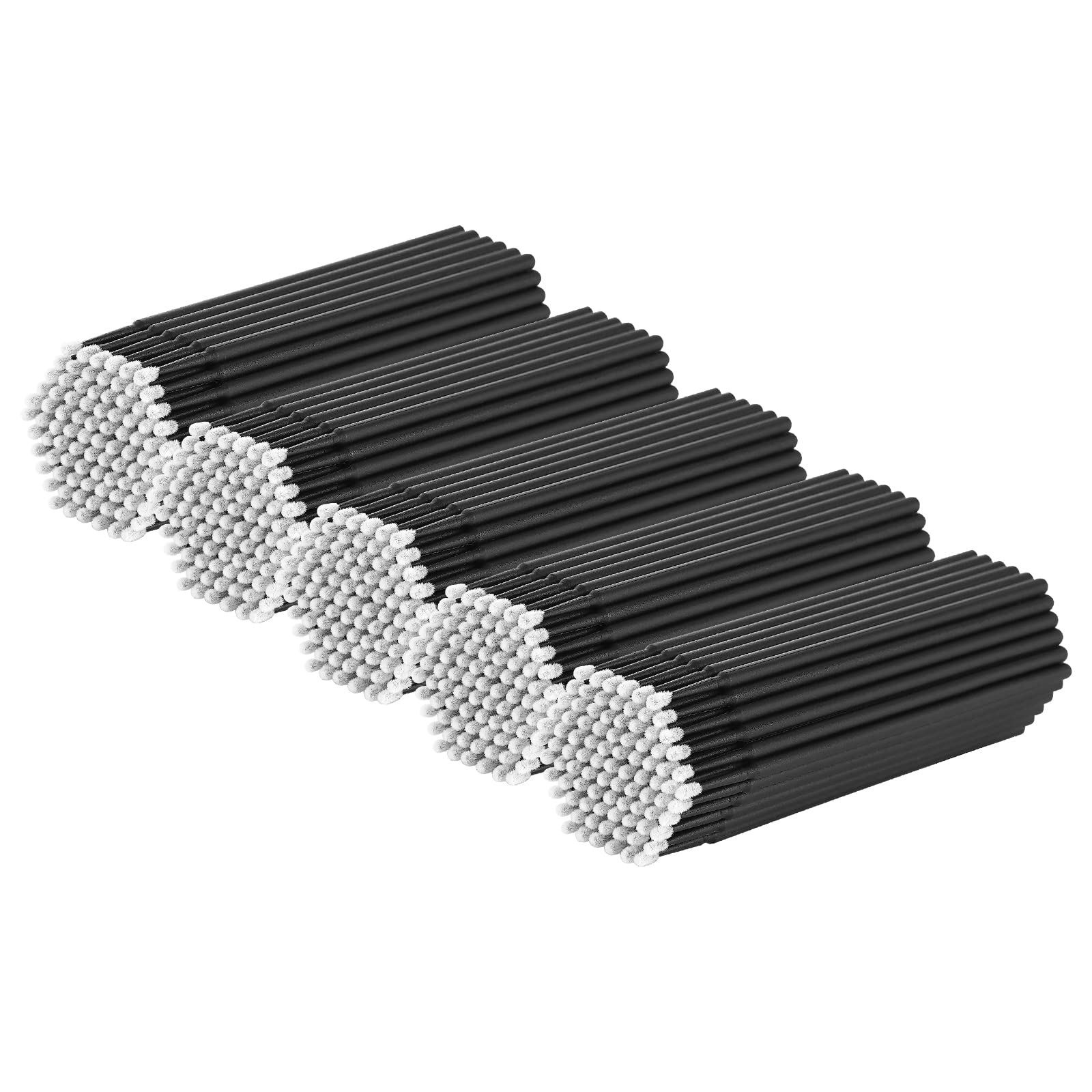 Cuttte 500PCS Disposable Micro Swabs for Eyelash Extension, Micro Applicators Eyelash Swabs for Makeup Application Black (Head Diameter: 2.0mm)