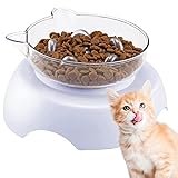Edipets, Gamelle Anti Glouton Chat, Transparent, Bol Simple Réglable, avec...