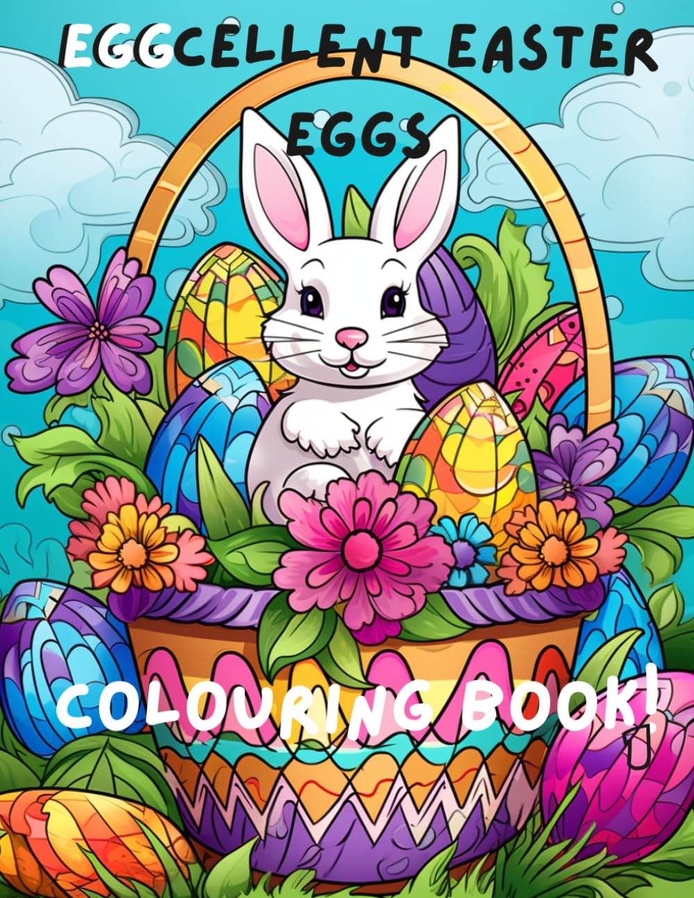 EggCELLENT Easter Eggs: Baskets of Easter Eggs for relaxed and happy colouring for adults, teens (Corky's Colouring Co. Colouring Books)