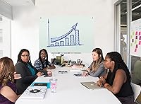 Vista 87 de J&J worldwide Glass Whiteboard Yearly Calendar - 35" X 47" Large Wall Whitrboard - White Board Dry Erase Planner for Wall Home, School, Office