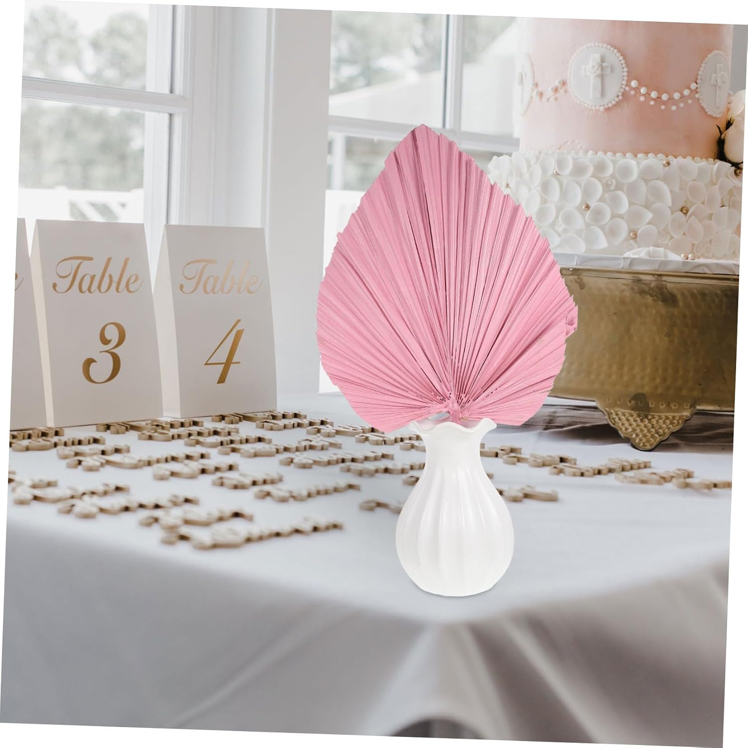 1pc Floral Wedding Decor Dry Palm Leaf Centerpiece Boho Style Party Plants Decor