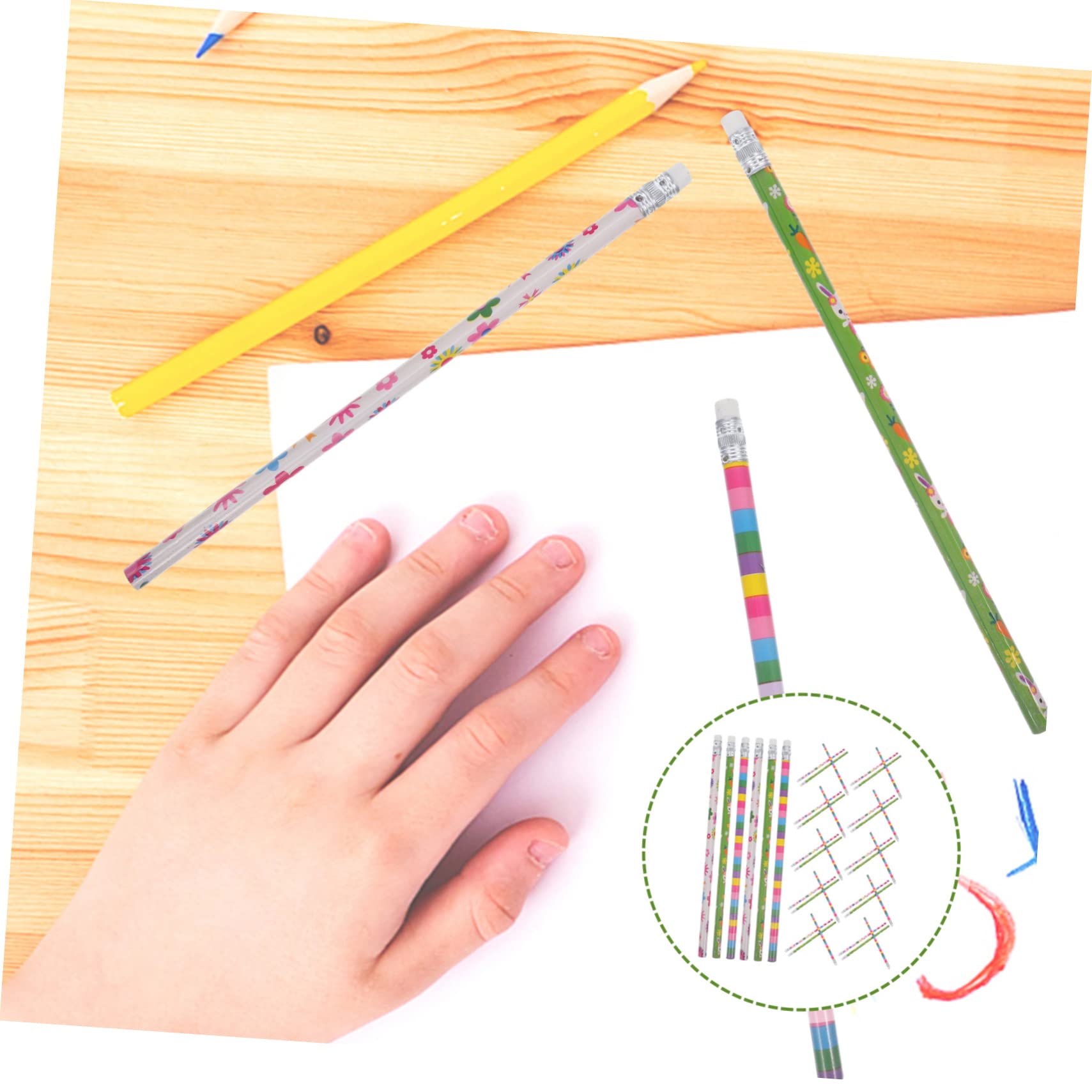 SHINEOFI 4 Sätze Bleistift Bleistifte Skizzenstifte Hochwertige Materialstifte Niedliche Bleistifte Radiergummis Für Bleistifte Für Bleistift Mit Radiergummi 40 Stück * 4