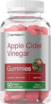 Horbaach Apple Cider Vinegar Gummies | 90 Count | Apple Flavor ACV Dietary Supplement for Adults | Vegan, Non-GMO & Gluten Free