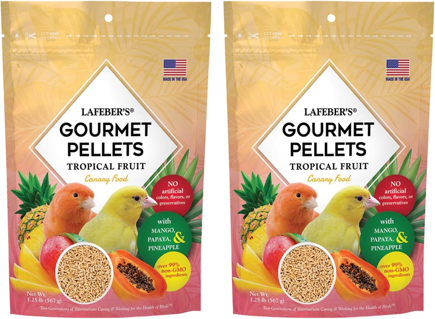 LAFEBER'S Premium Daily Diet Pellets Pet Bird Food, Made with Non-GMO and Human-Grade Ingredients, for Canaries, 5 lb
