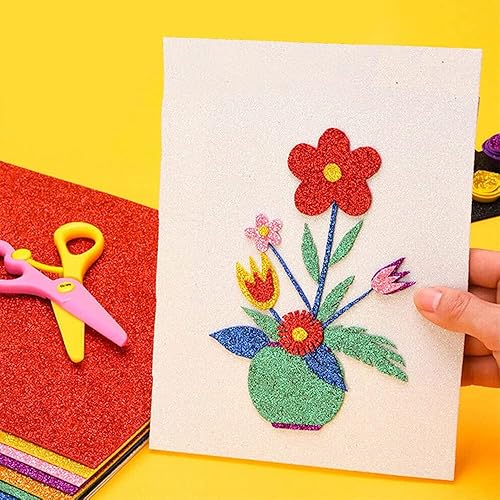 Miniatura 9 de Cartulina negra con purpurina de 12 x 12 pulgadas, papel para Cricut, tarjeta gruesa para hacer tarjetas, álbumes de recortes, manualidades (30