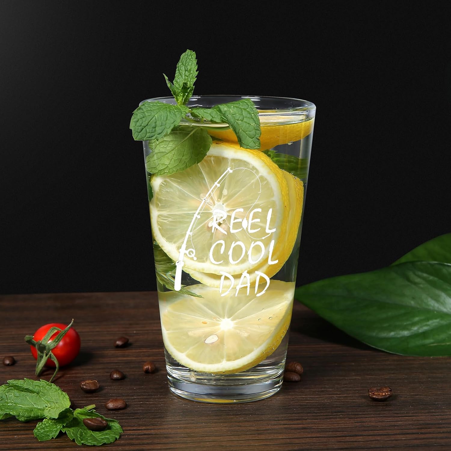 Jogskeor お父さんへの釣りギフト、リールクールお父さんビールグラス、お父さん、お父さんへの面白い釣りギフト、父の日や誕生日、