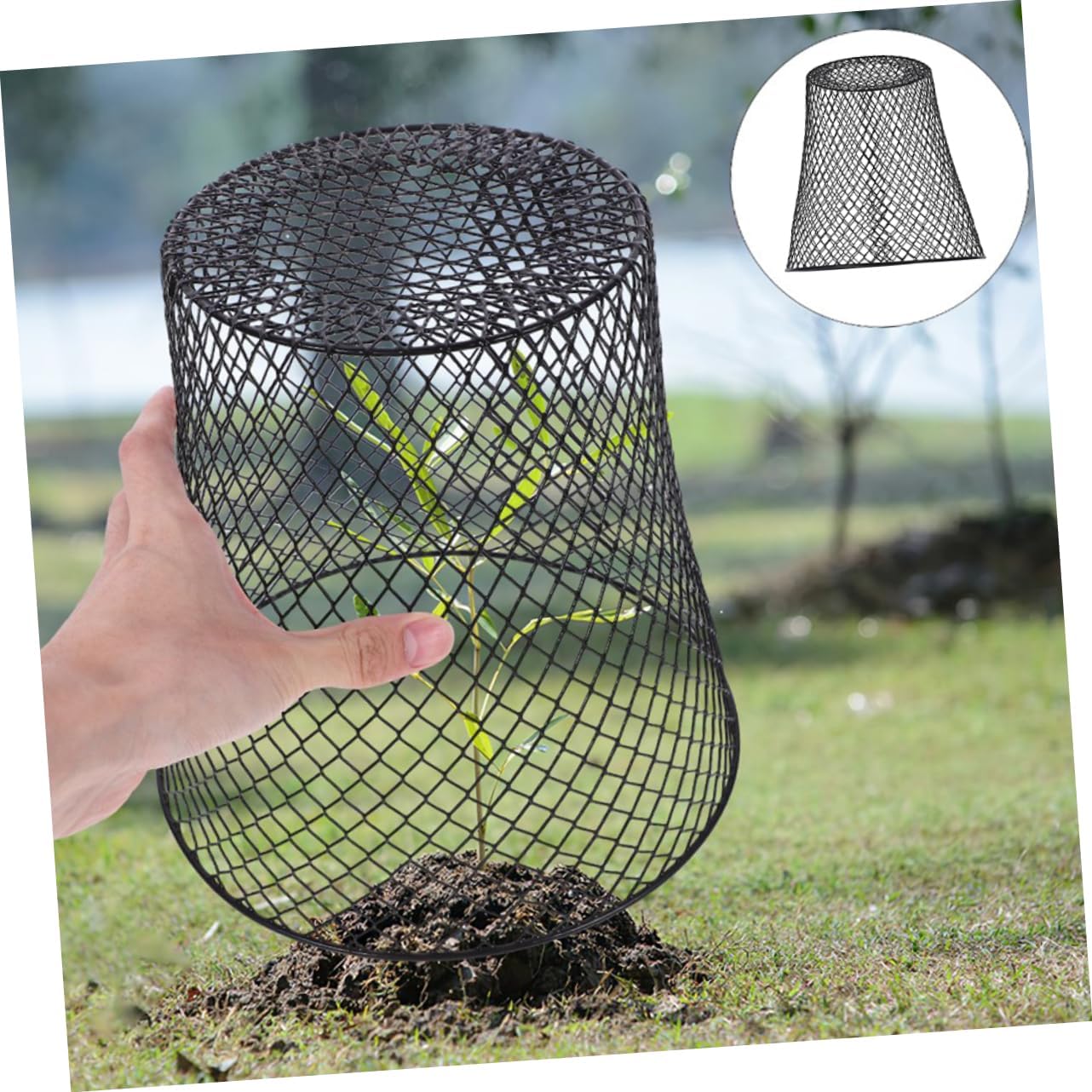 2sets Plant Netting Plant Protection Cage Garden Cages to Keep Rabbits Out Outdoor Covers Wire Protector for Strawberry