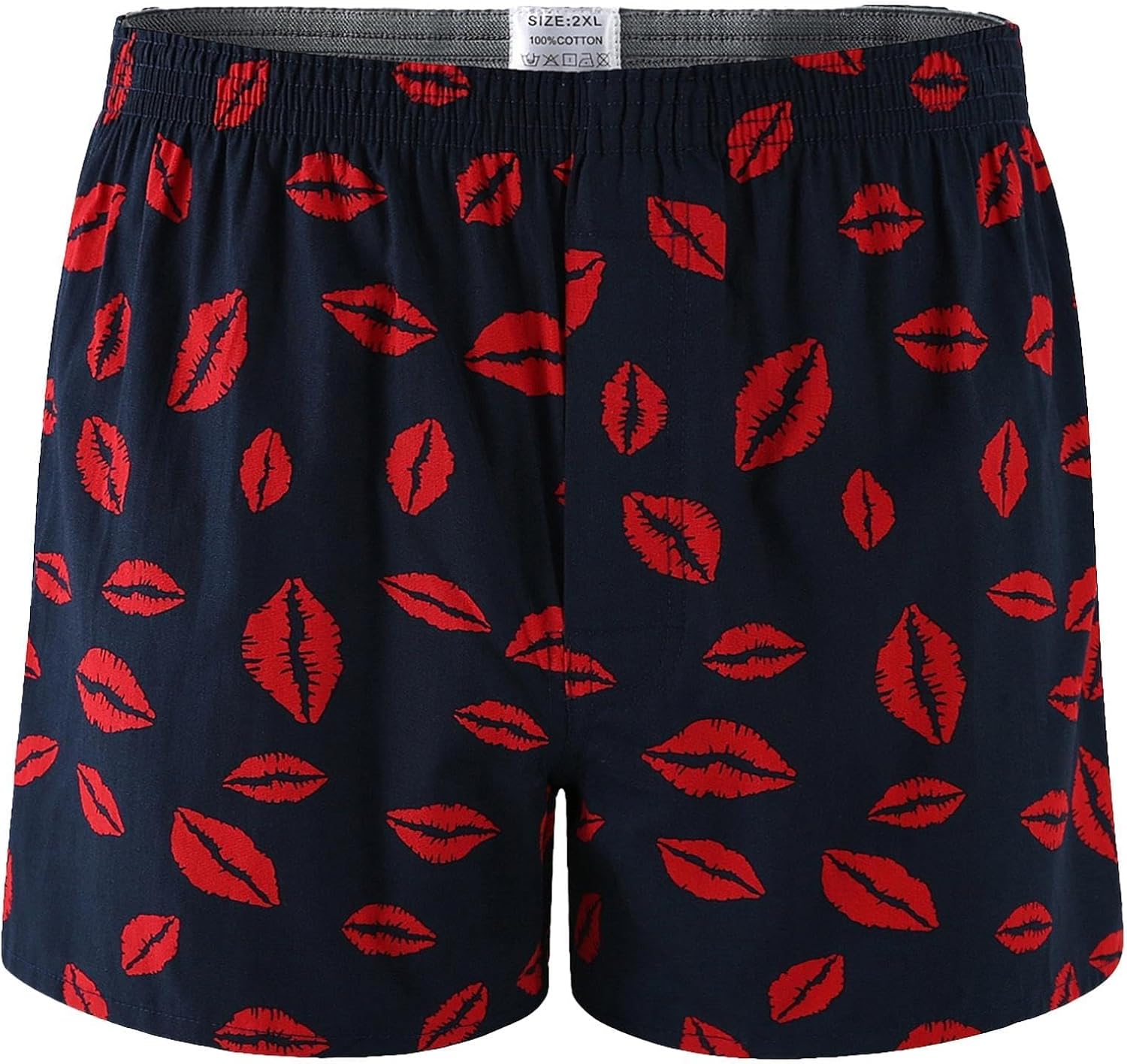 Cinvik Mens Cotton Boxers Funny Woven Pattern Plaid Boxer Shorts Inseam Pajamas Single Pack