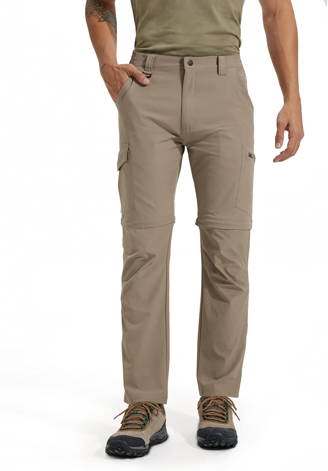 Mens Hiking Pants Convertible Quick Dry Water Resistant Lightweight Zip Off Fishing Outdoor Travel Cargo Pants