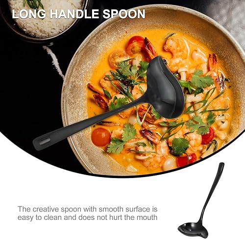 Miniatura 5 de Cucharón pequeño para salsa, cucharón de acero inoxidable con boquilla, cucharón de sopa para salsa, cuchara de decoración de postres, cuchara para