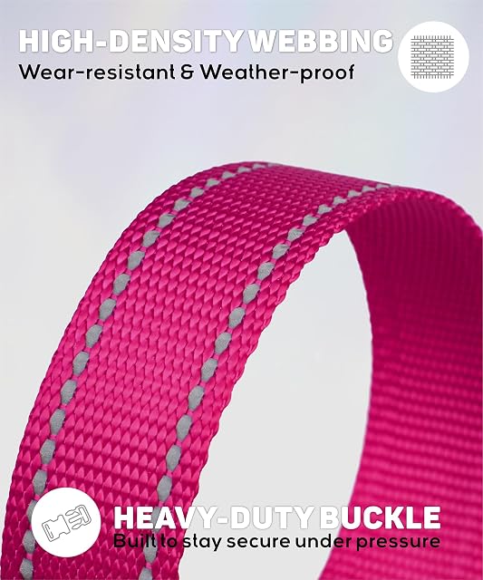 Foto 8 de 8 de TagME Collar Perro Ajustable,Collar Nylon Reflectante,para Caminar Correr Entrenamiento,para Perros…