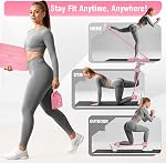 KUZARO Glute Équipement d'entraînement, jambe & Équipement d'exercice de hanche pour les femmes, Bandes de résistance à la cheville & Conseil d'exercice pour la fitness à domicile, kickbacks, poussées de hanche, entraînement du bas du corps