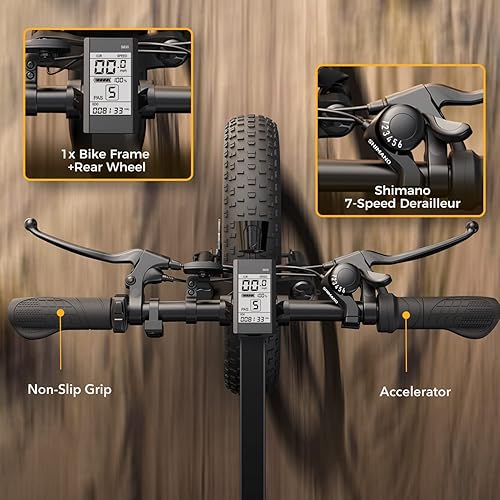 Miniatura 4 de Knight - Bicicleta eléctrica para adultos, motor de pico de 750 W, hasta 20 MPH y 60 millas, batería extraíble de 600 Wh, plegable de 20 x 4.0