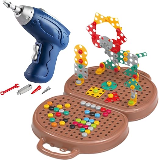 Play Toolbox Mit Akku-Bohrer - 203-teiliges Lernspielzeug Für Kinder Ab 3 Jahren
