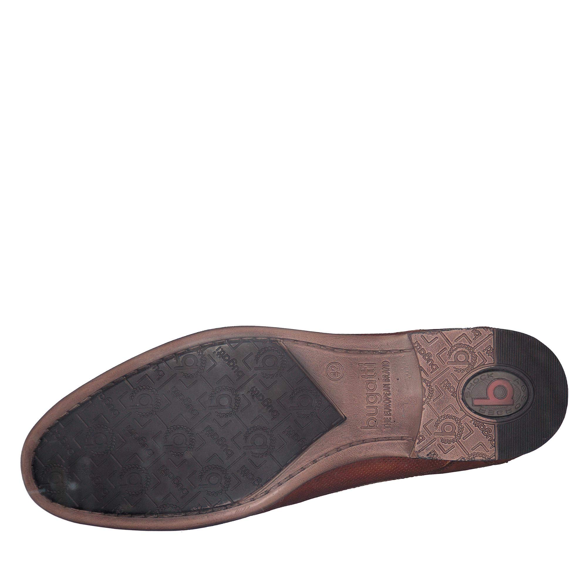 Bugatti Chaussure Basse Business en Cuir, Derby avec Finition À la Main et Perforation DerbysHomme