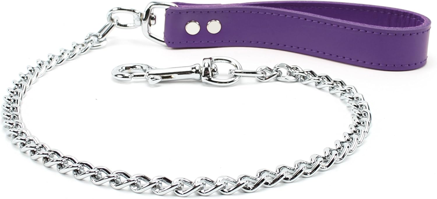 Atlanta Leash with Deluxe Leather Handle (True Purple)