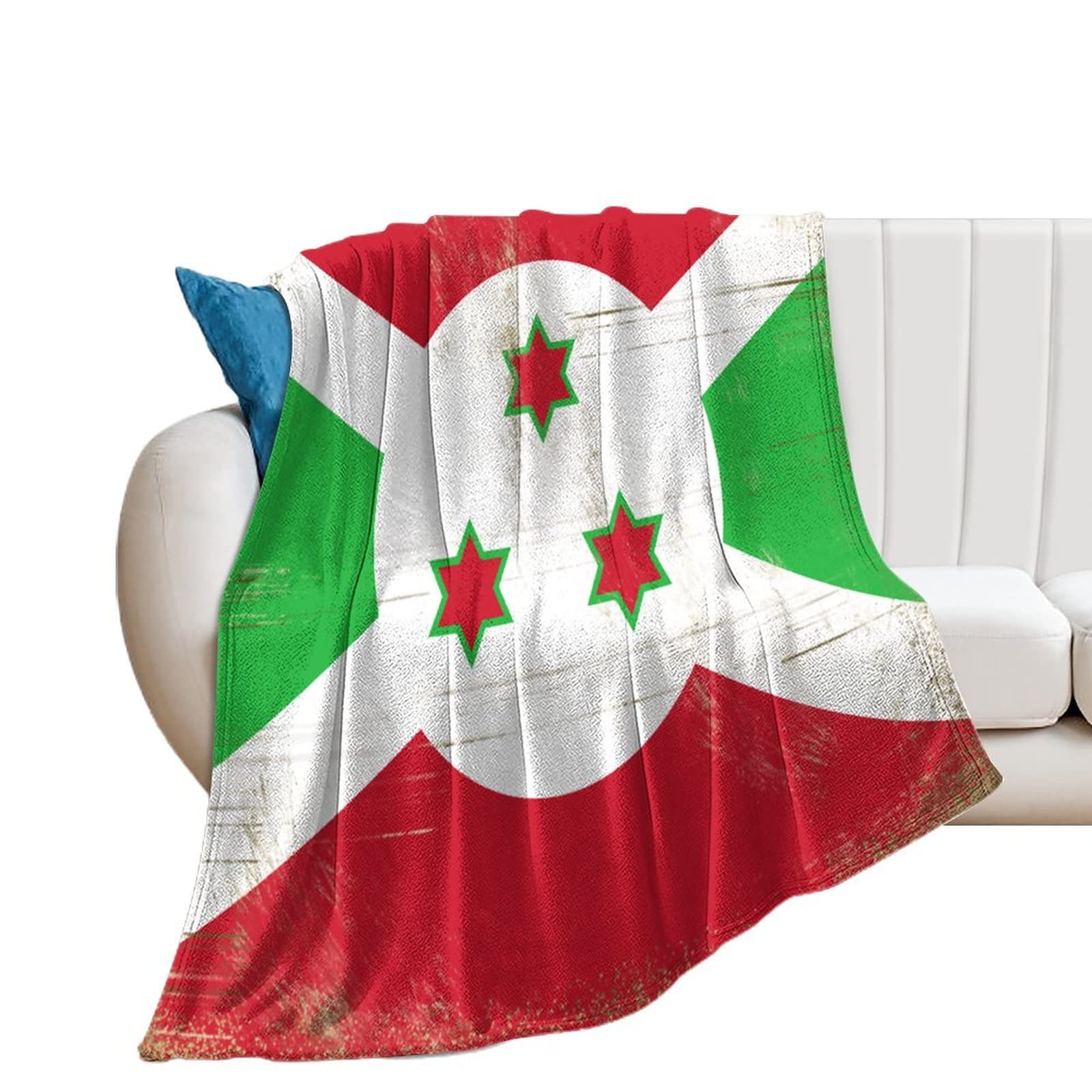 Couverture flanelle Burundi haut de gamme jeté de lit chaud 153x203cm