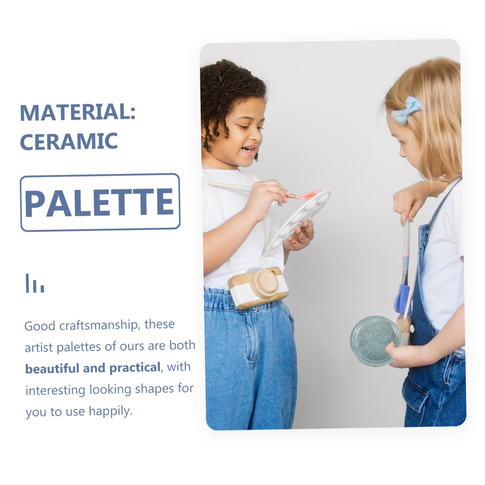 SOIMISS Keramik Mischpalette 5-schichtig mit Deckel Stapelbar und Effizient für Aquarellfarben und Gouache für Künstler und Selbstgemacht Enthusiasten