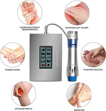 Focused Shockwave Therapy Machine Shock Wave Therapy Device Body Massager | Extracorporeal Shockwave Therapy Machine for Pain Relief Exercise Skeletal Injuries Plantar Fasciitis with 7 Massage Heads