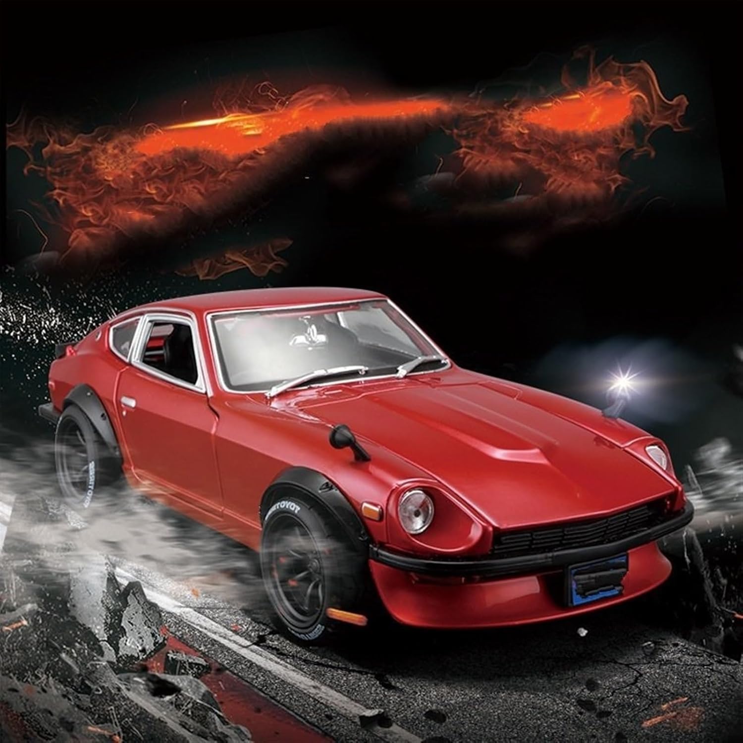 1:18 red alloy modified racing car car model(1969 Black)