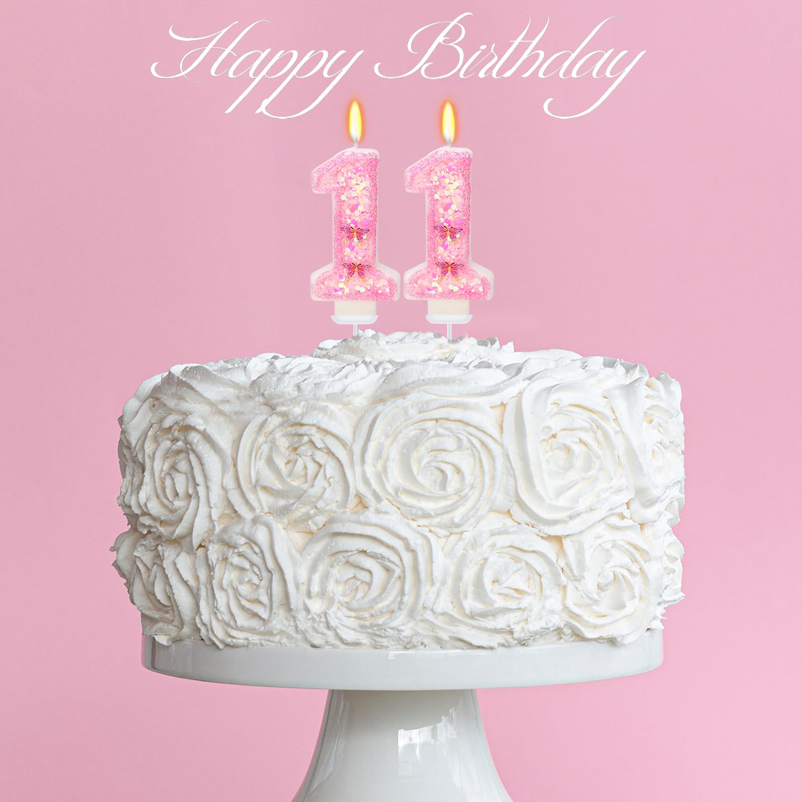 Vela de cumpleaños número 11, velas de cumpleaños de mariposa para pasteles, decoraciones de fiesta de cumpleaños, suministros de fiesta temática, decoración de pastel de boda, decoración de