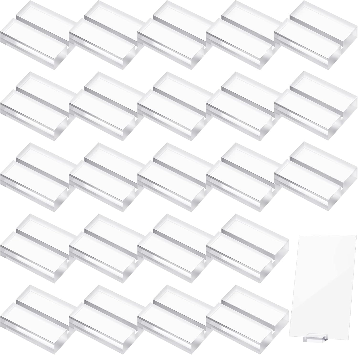 Aodaer 24 Pack Clear Acrylic Place Card Holders Acrylic