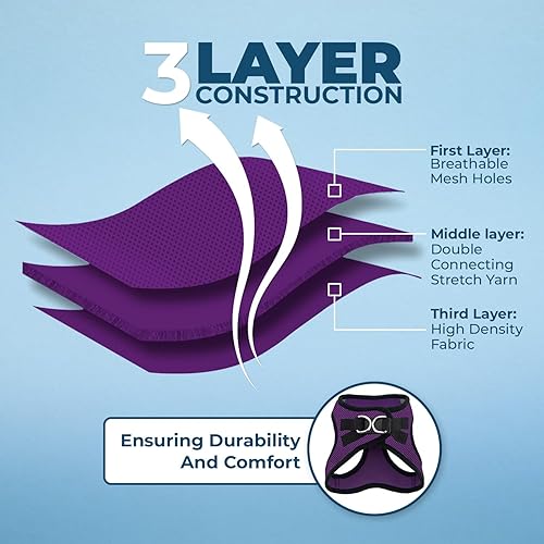 Miniatura 5 de Best Pet Supplies Voyager Step-in Air - Arnés de malla reflectante e impermeable para perro y correa de 5pies con asa de neopreno, para perros