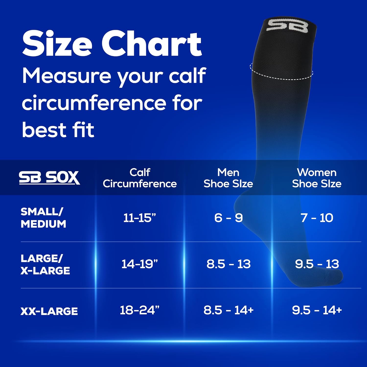 SB SOX 3-Pair Compression Socks for Women & Men (15-20mmHg) – Womens Compression Socks All Day Wear! - Image 6