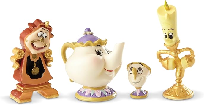 Enesco Disney Figure Set, Beauty and the Beast, Multicolor