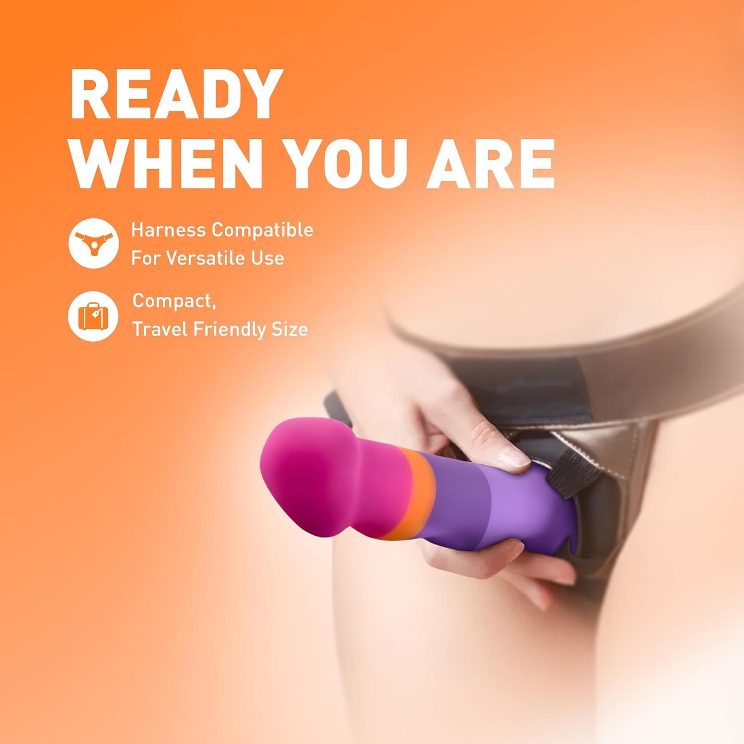 Blush Avant D3 Summer Fling 8" Curved G-Spot Dildo - Ultrasilk Silicone Soft Ridged Cock - Suction Cup Strap-On Compatible - Anal Vaginal & Pegging Play Women Men Couples Adult Sex Toy - Multicolored